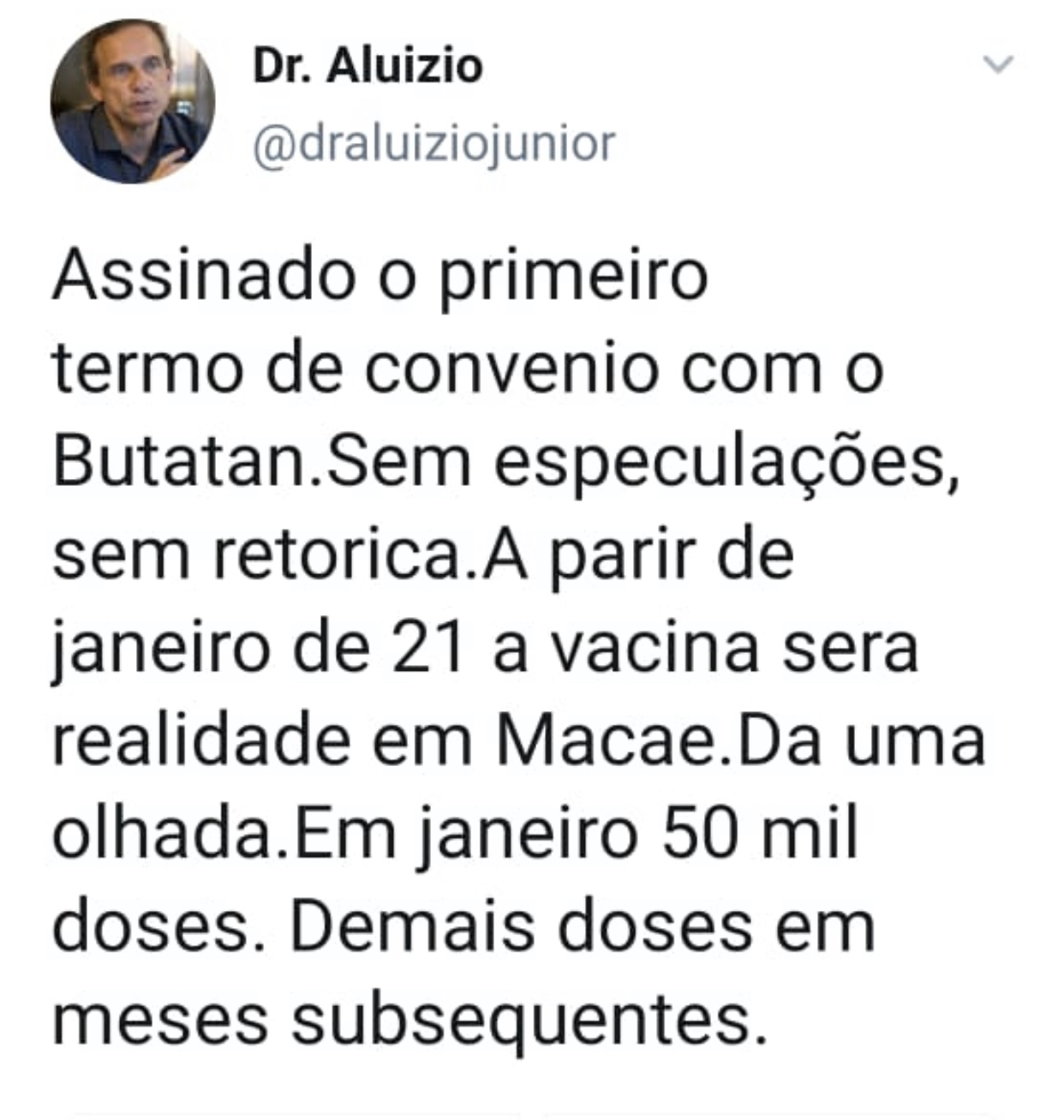 Macaé: para rebater denúncia do Blog, Dr. Aluizio divulga documento de ‘convênio’ sem a assinatura do presidente do Butantã