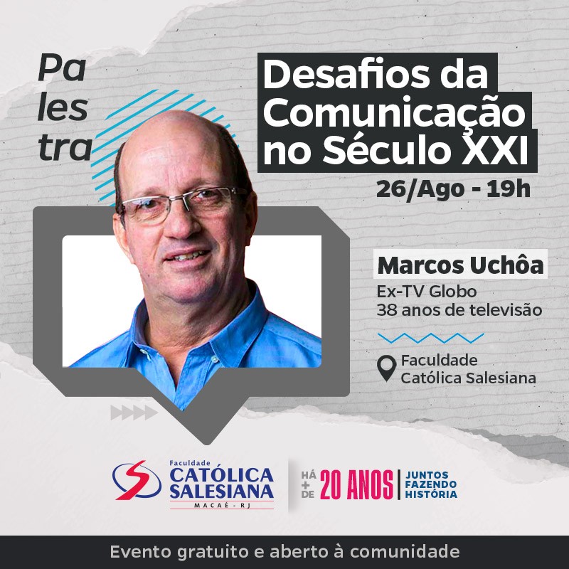 Macaé: jornalista e candidato a deputado, Marcos Uchôa palestra sobre combate às fake news na próxima sexta-feira na Salesiana