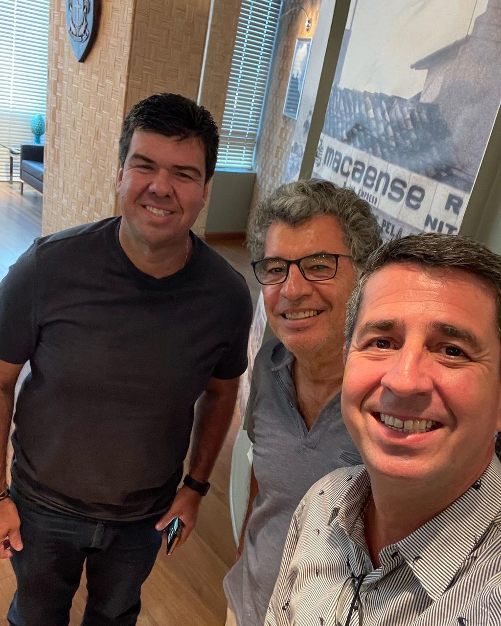 Macaé: Welberth e Leandro Mussi recebem Paulo Betti para discutir novos projetos para Cultura