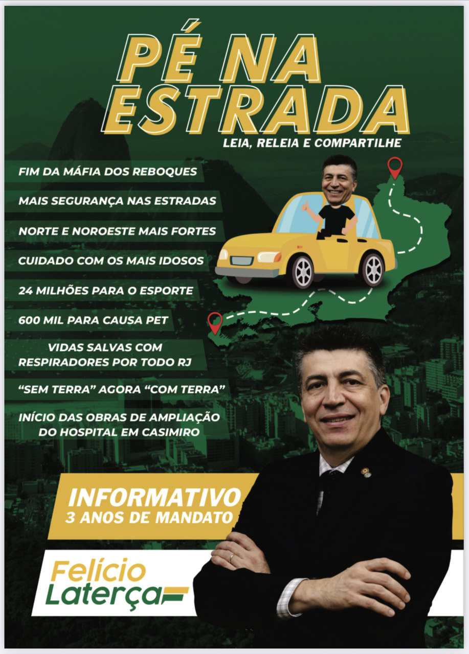 Rio: Laterça lança informativo com quase 100 páginas para prestar contas do mandato