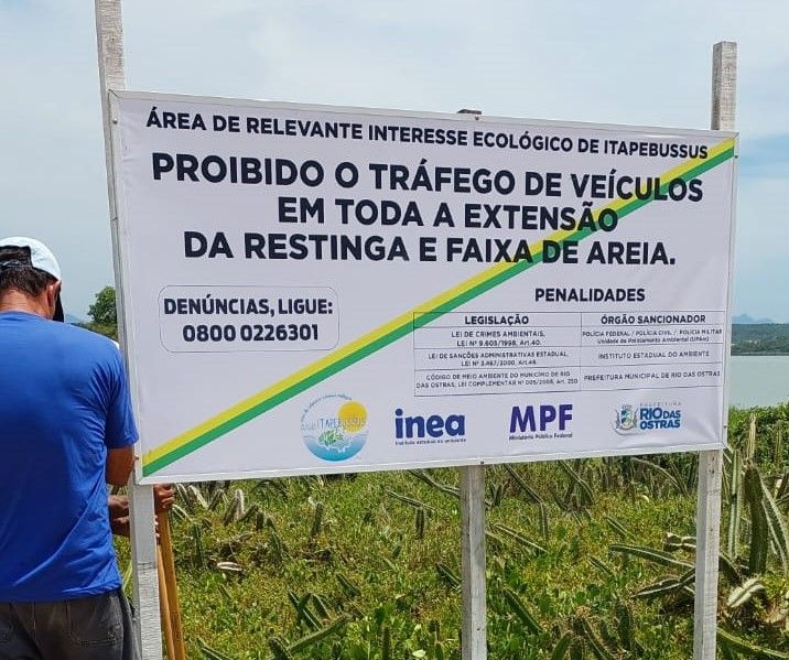 Prefeitura reforça proibição de tráfego na restinga