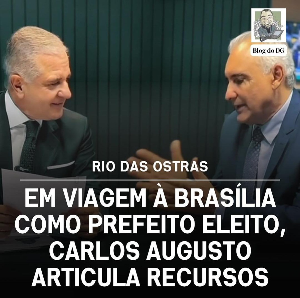 Em viagem à Brasília como prefeito eleito, Carlos Augusto articula recursos