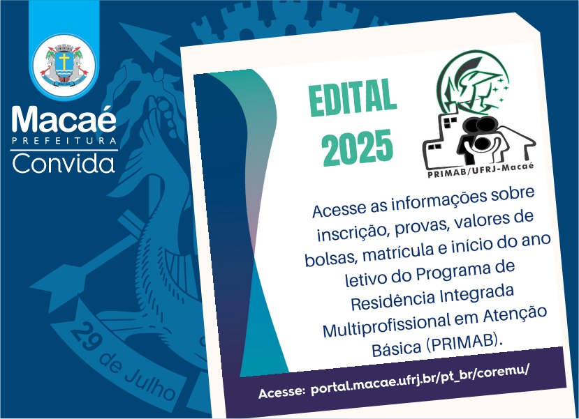 Inscrições para Processo Seletivo para Residência em Atenção Básica na UFRJ/Macaé serão abertas no domingo