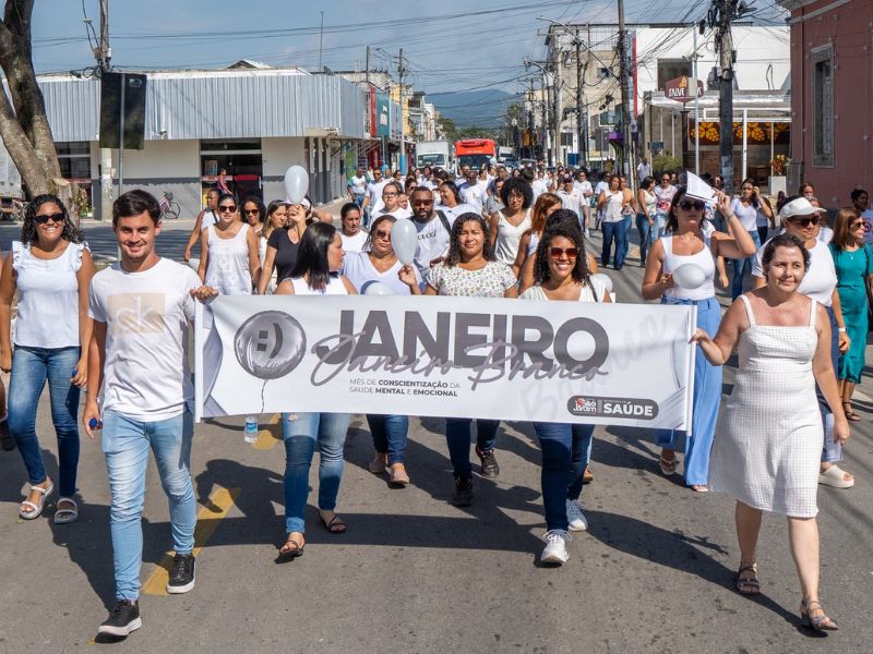 Campanha do Janeiro Branco é lembrada com caminhada no centro de Silva Jardim
