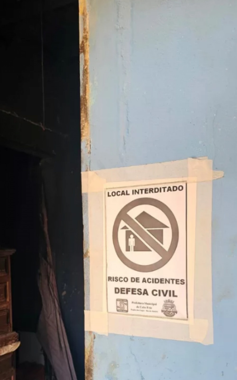 Família é retirada de imóvel após incêndio no Alto da Rasa em Cabo Frio