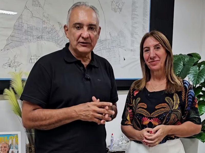 Prefeito Carlos Augusto recebe Fátima Pacheco em importante reunião para o turismo da região