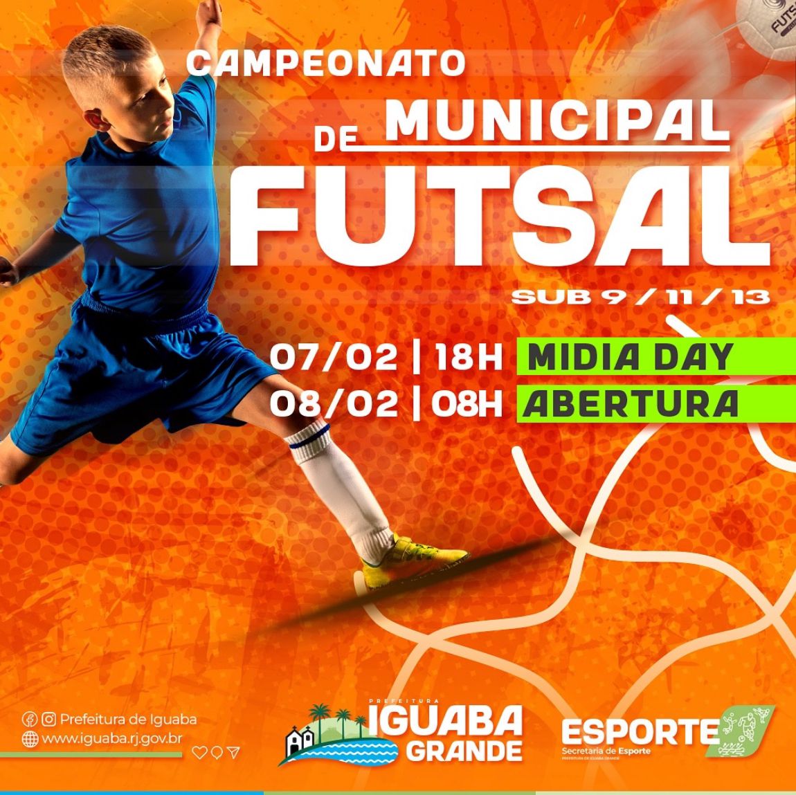 Campeonato de Futsal Infantil em Iguaba Grande reúne 450 crianças a partir desta sexta