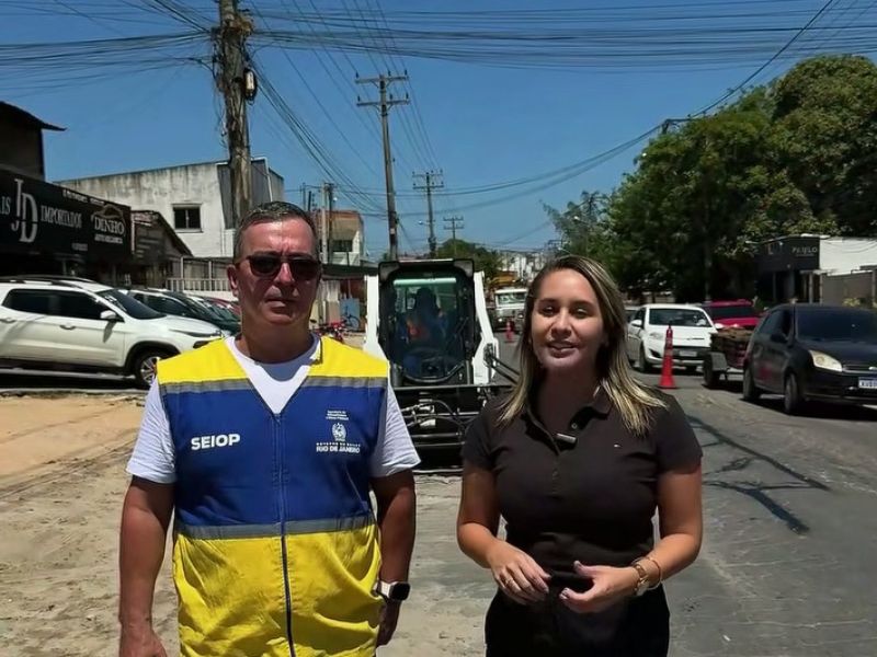 Prefeita de Araruama agradece governador do Rio por operação tapa-buraco na RJ-138