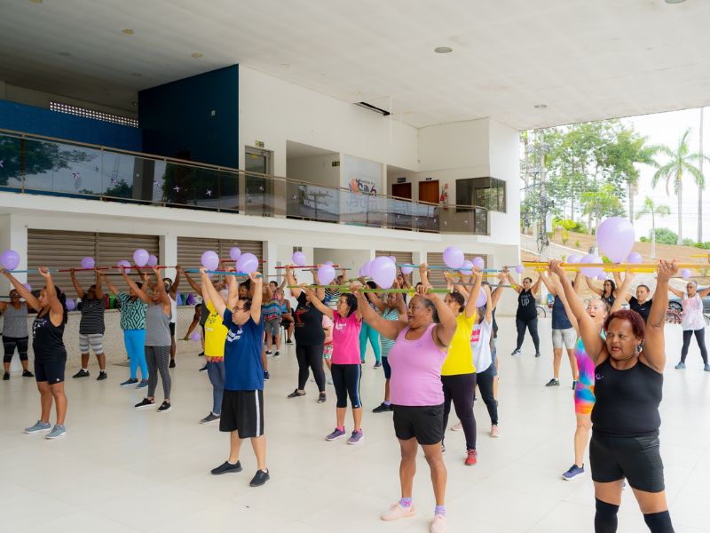 Campanha Março Lilás em tem aulas de ginásticas para mulheres em Silva Jardim
