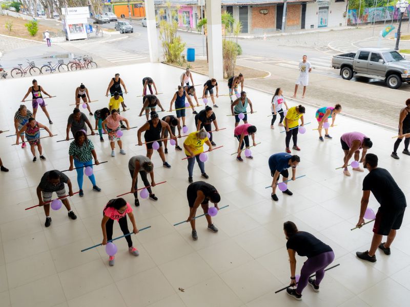 Campanha Março Lilás em tem aulas de ginásticas para mulheres em Silva Jardim