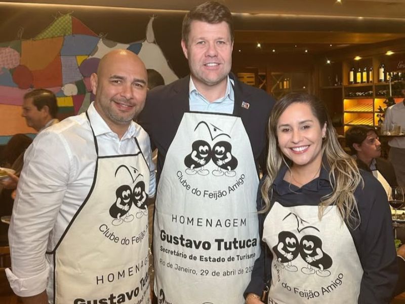 Prefeita Daniela Soares representa Araruama em almoço no Rio em homenagem a Gustavo Tutuca