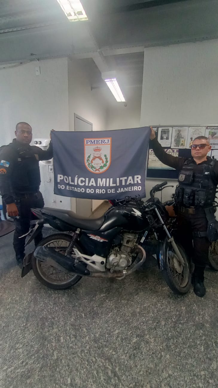 PM de Macaé localiza moto furtada em Rio das Ostras