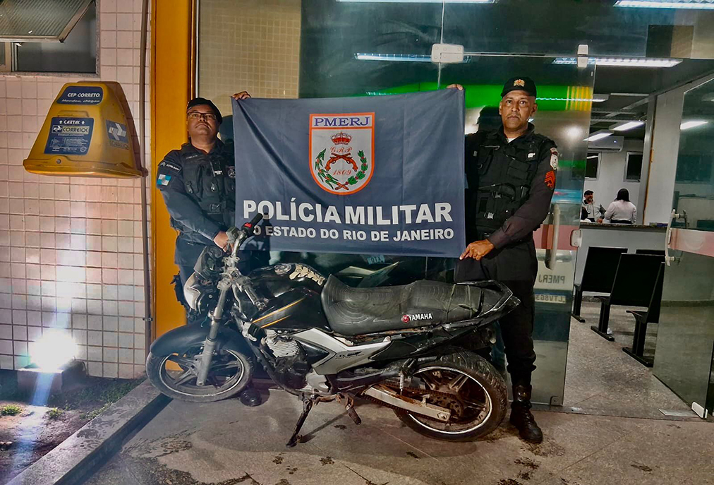 32° BPM recolhe motocicleta com sinais de adulteração em Macaé