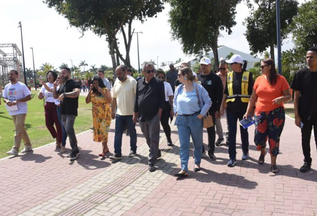 Orla do Parque Nanci, em Maricá, recebe visita técnica pensando na FLIM