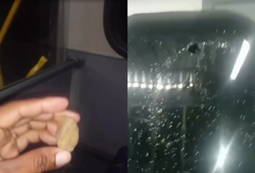 Ônibus da linha Araruama x São Vicente é atacado com pedrada nessa terça (19)