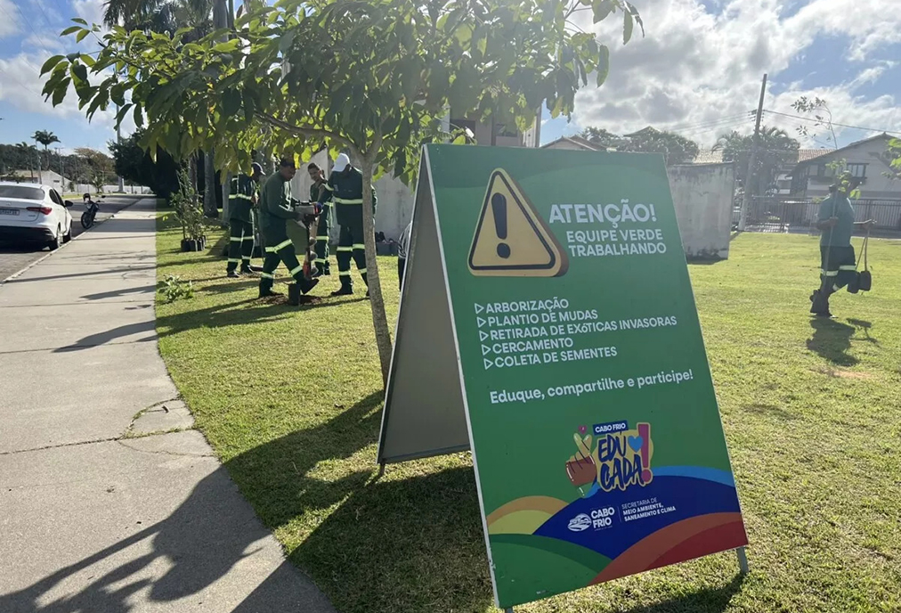 Cabo Frio reforça cobertura vegetal e participação comunitária