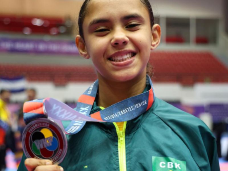 Jovem de 11 anos coloca Maricá no pódio do karatê nos Jogos Pan-Americanos Júnior
