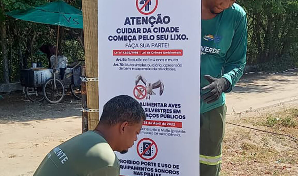 Cabo Frio instala totens ambientais na Vila do Sol para orientar frequentadores