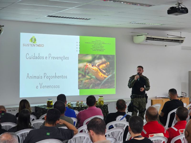 Guarda Ambiental e Weatherford realizam palestra sobre animais venenosos em Macaé