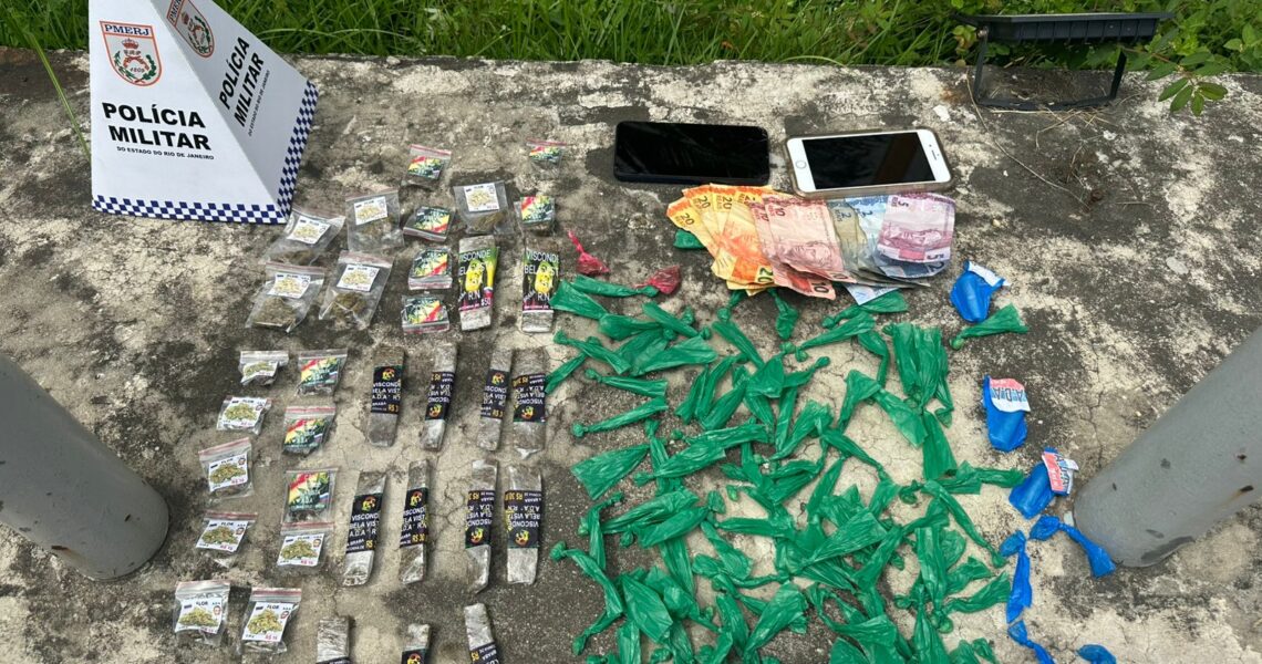 PM apreende drogas e prende casal em Macaé durante operação no sábado