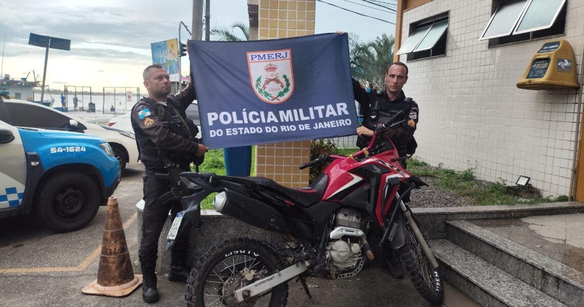 Ação do 32º BPM recupera moto com sinais adulterados em Macaé