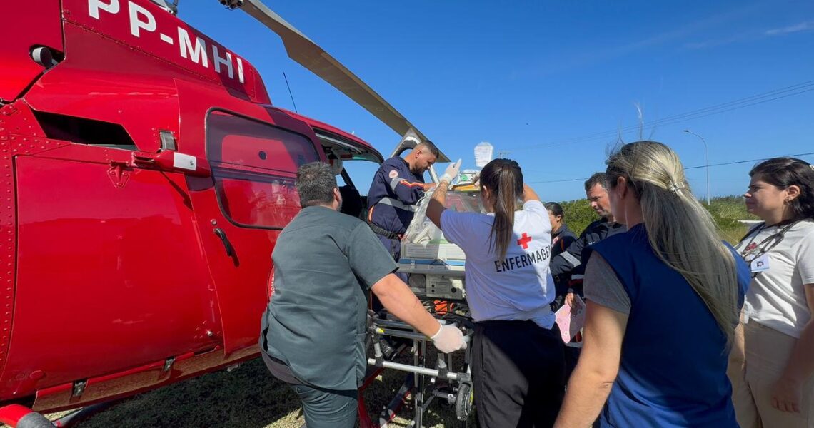 Correria no ar salva prematuro extremo em Arraial do Cabo após parto de emergência
