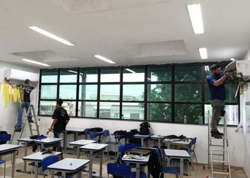 Rio das Ostras soma mais de 350 aparelhos de ar-condicionado instalados nas escolas