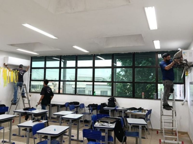 Rio das Ostras soma mais de 350 aparelhos de ar-condicionado instalados nas escolas