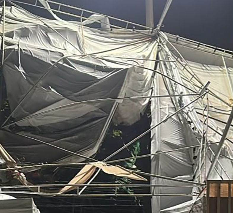 Temporal surpreende montagem do Festival do Camarão e deixa rastro de destruição em Cabo Frio